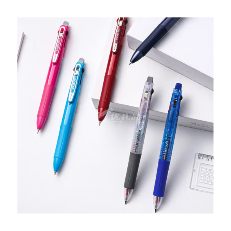 日本zebra斑马多功能笔SJ2模块笔三色笔笔记专用中性笔加自动铅笔合一按压笔定制