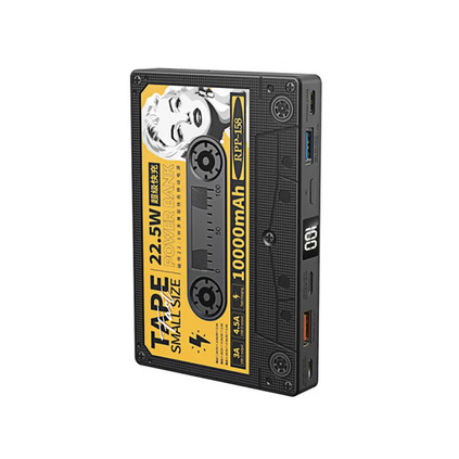 REMAX睿量 磁带式充电宝10000毫安时超级快充22.5W移动电源迷你便携小巧智能数显充电宝定制