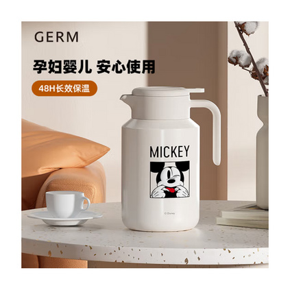 格沵（germ）米奇唐老鸭316L不锈钢保温壶1.6L大容量家用办公水壶暖壶定制