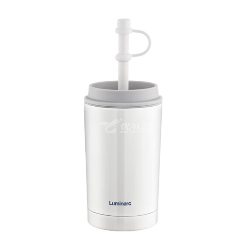 乐美雅（Luminarc）Q5918真空吸管杯不锈钢保温杯轻便随手杯定制