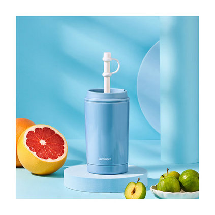 乐美雅（Luminarc）Q5918真空吸管杯不锈钢保温杯轻便随手杯定制