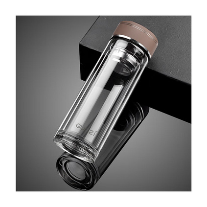 果兹 GZ-S59 星辰商务双层玻璃杯350ml小型办公杯便携茶水分离杯定制