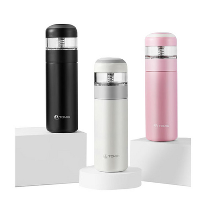 特美刻（TOMIC）保温杯分离陶瓷内胆泡茶杯不锈钢大容量高颜值便携保冷保温杯定制