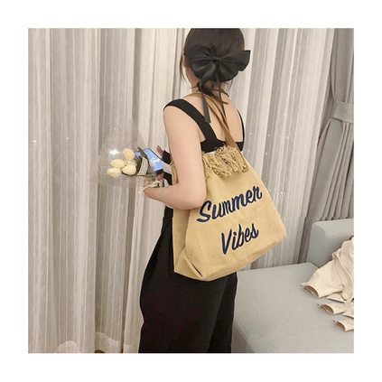 沙滩包包大容量帆布托特包手提包女包新款单肩包定制