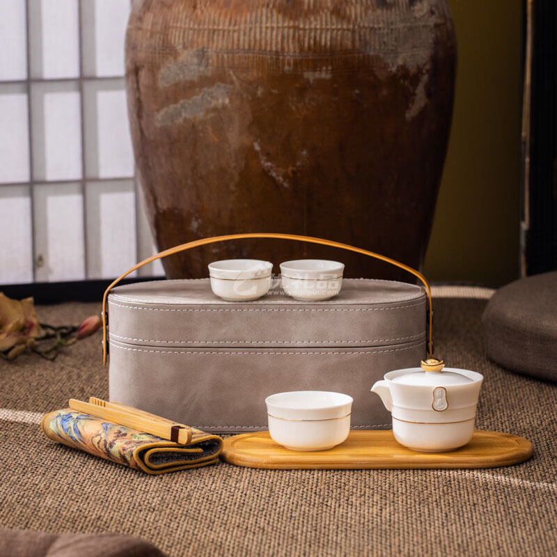 日进斗金快客杯带竹茶盘旅行包便携式泡茶壶茶具套装定制 日进斗金快客杯带竹茶盘旅行包便携式泡茶壶茶具套装定制
