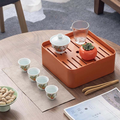 柿事如意春节送礼套组礼盒茶具陶瓷柿子茶叶罐旅行茶具套装