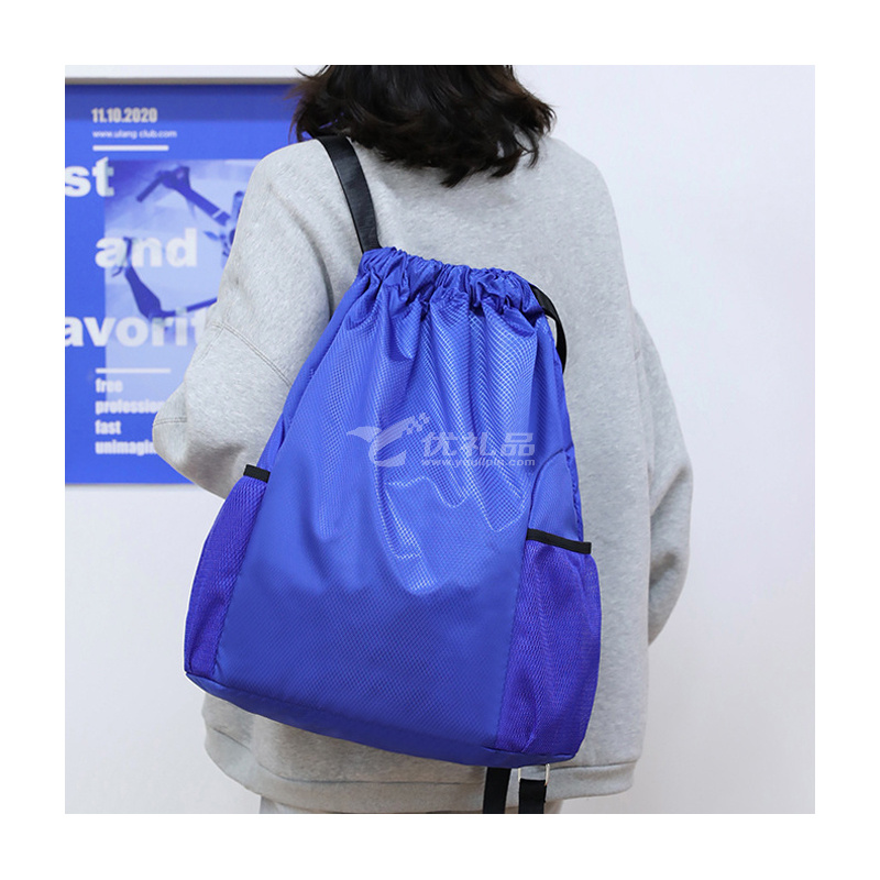 束口袋双肩包 新款简易旅行背包大容量抽绳健身运动包定制 束口袋双肩包 新款简易旅行背包大容量抽绳健身运动包定制