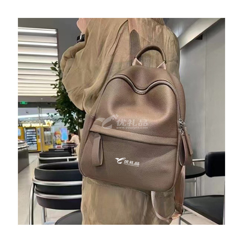 头层牛皮双肩包女士大容量旅行包时尚高级感百度真皮背包定制 头层牛皮双肩包女士大容量旅行包时尚高级感百度真皮背包定制