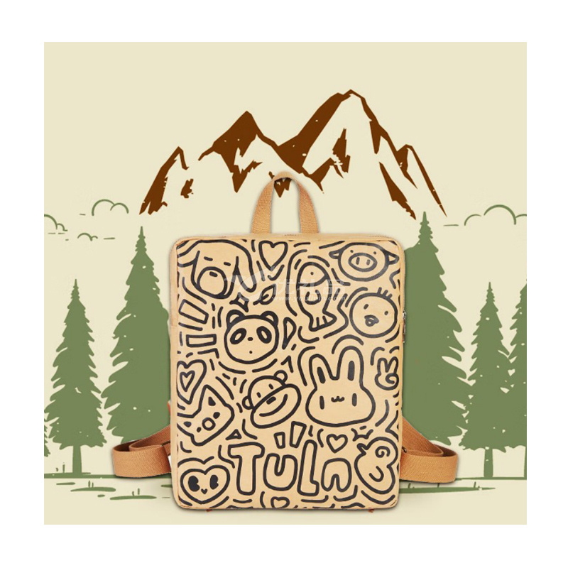 拓蓝（TULN）梵音牛皮纸背包 TD1CA02036（512）动物乐园双肩包定制
