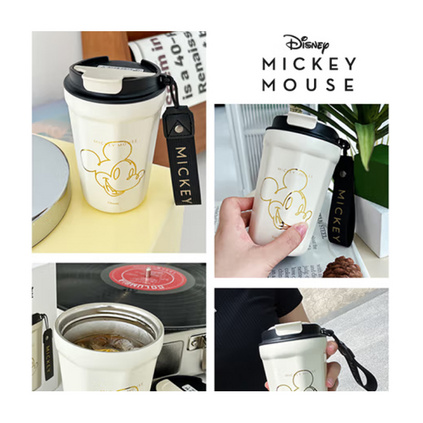 GERM迪士尼米奇咖啡杯随行保温杯菱形车载保冷水杯定制