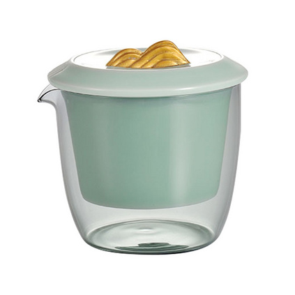 山水一盖碗一公道二杯茶礼套装定制