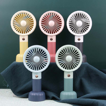 便携手持带底座静音USB充电迷你小风扇定制