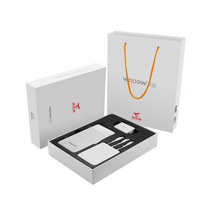 WOPOW沃品 10000mAh移动电源带插头数据线礼盒套装定制