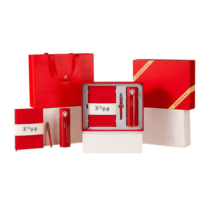 K.S.不负韶华商务套装304不锈钢加厚真空保温杯330ml笔记本签字笔套装定制