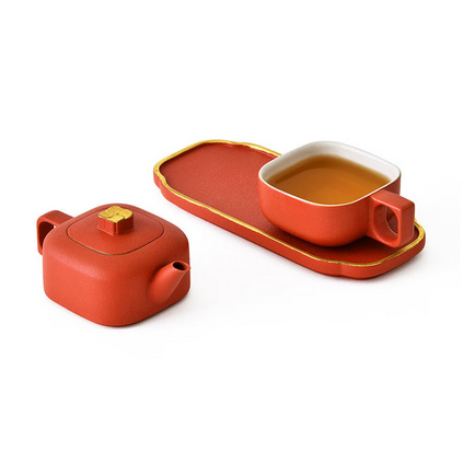 故宫小巨蛋宫廷文化茶具套装旅行快客杯四合如意茶具礼盒套装定制