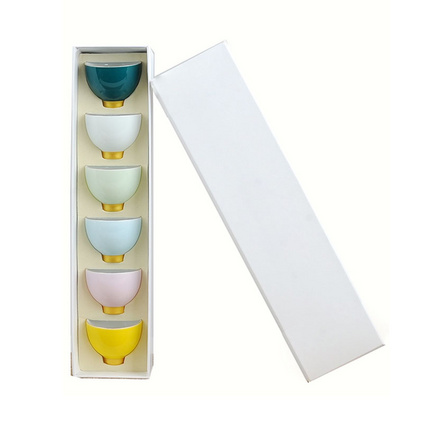 创意陶瓷飘逸杯套装七彩杯茶器高档礼盒定制