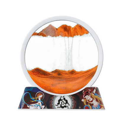 敦煌流沙画艺术摆件沙漏蓝牙音响客厅电视柜家居装饰品创意礼物3d立体动态翻转创意解压流沙画定制