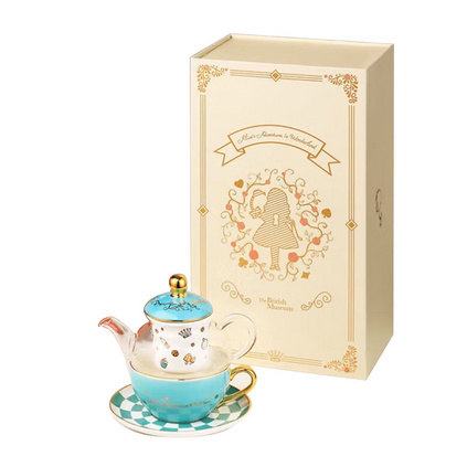大英博物馆爱丽丝漫游奇境系列透明一杯一壶下午茶套装