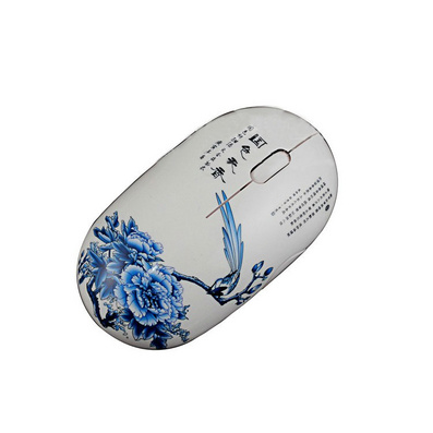 Blue and White Porcelain 2.4Ghz Wireless Optical Mouse