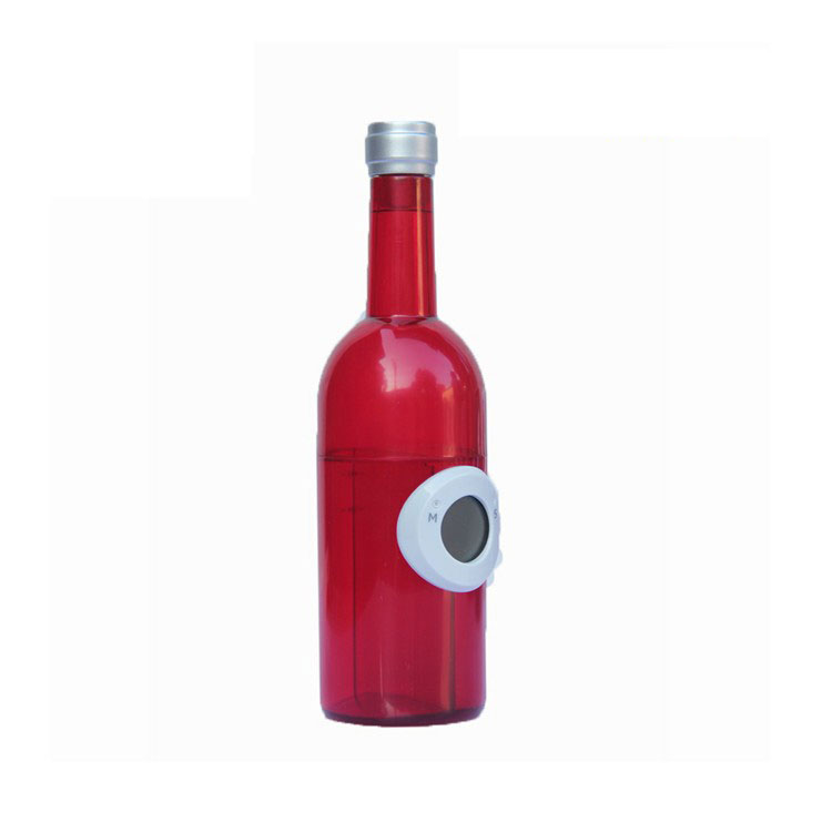 Red Wine Shape Water Power Clock Low Carbon