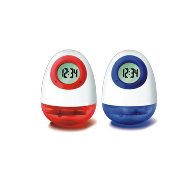 Egg Style Water Power Alarm Clock with Thermometer