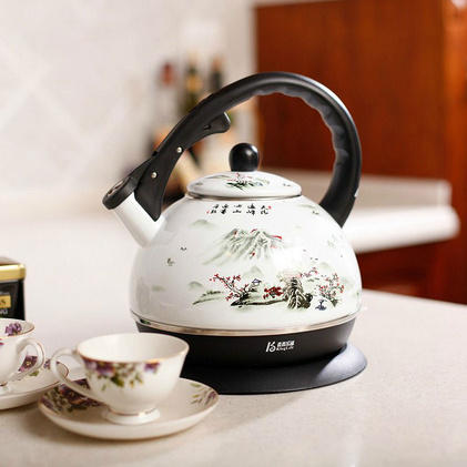 1.8L High Quality Kettles Enamel Porcelain Electric Teapot