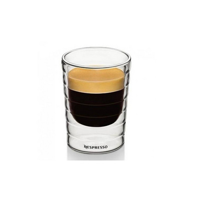 Custom Nespresso Double Wall Heat Resistant Glass Cup Milk Cup
