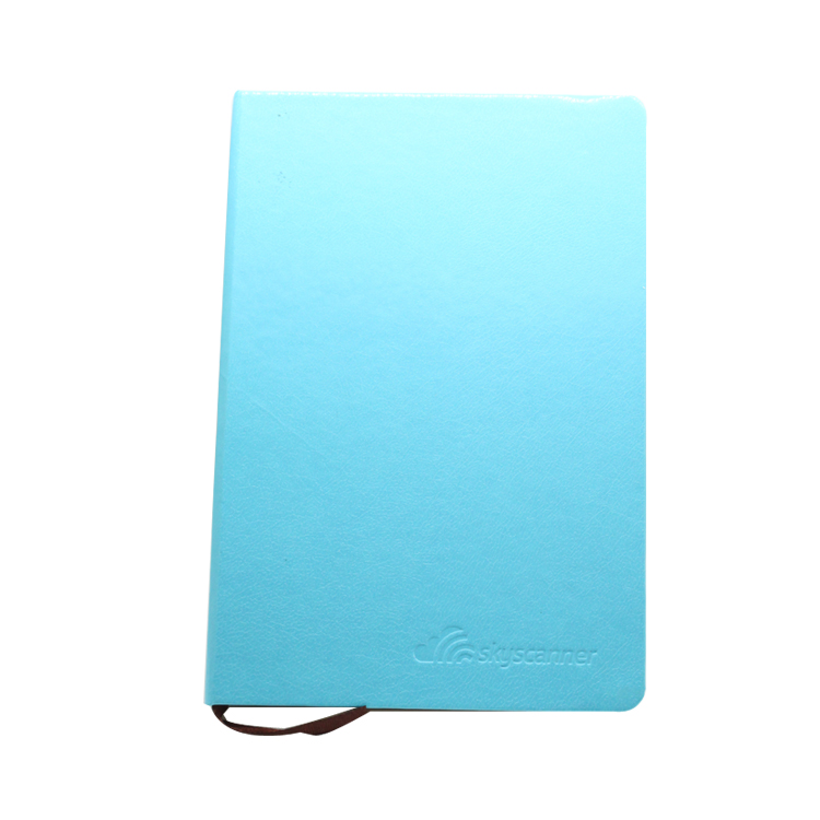 Blue Leather Paper Cover Notebook for Business Gift