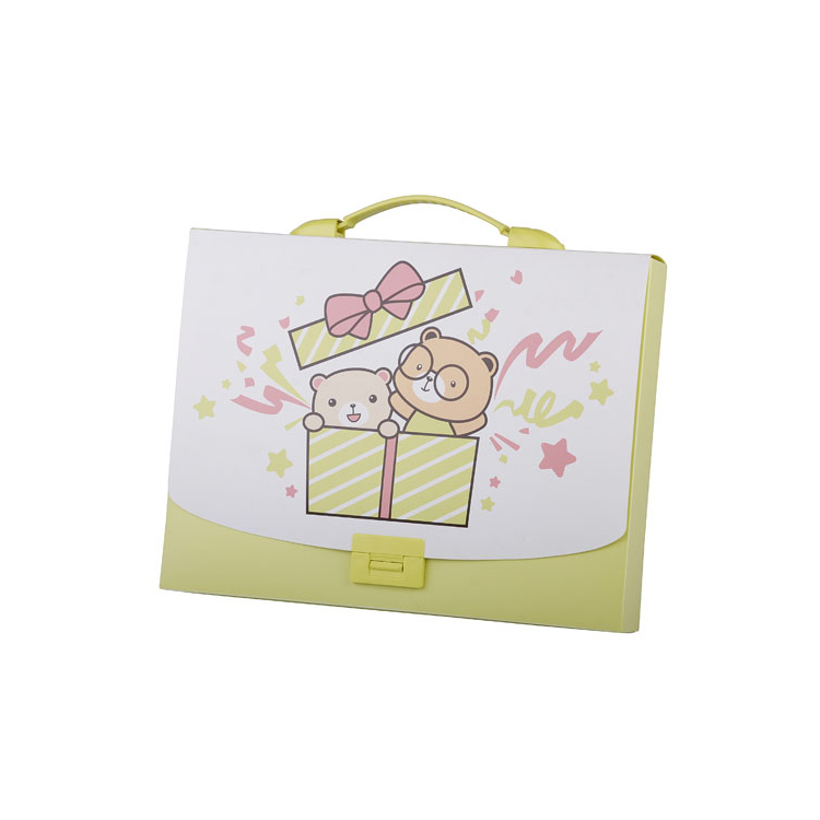 Cartoon Bear Portable File Bag Custom