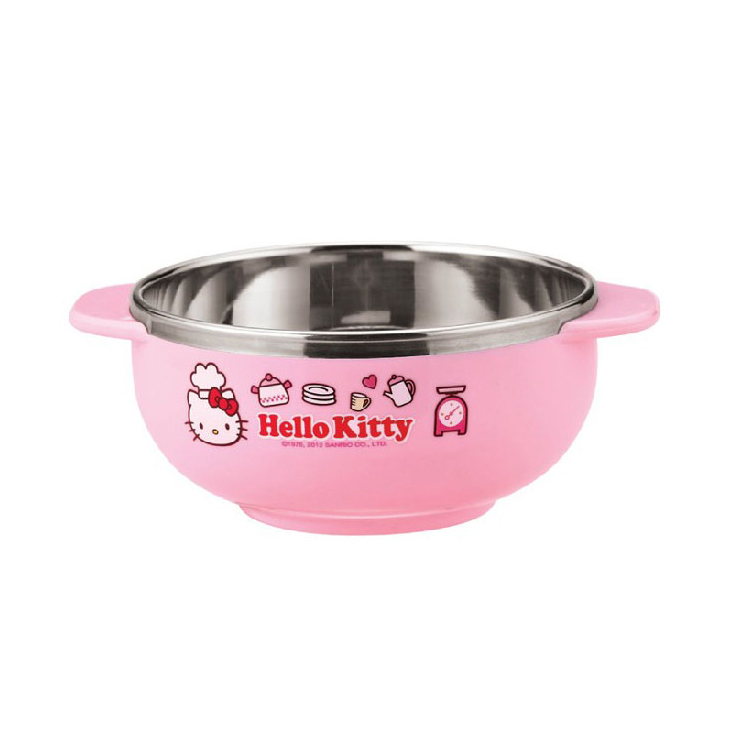Hello Kitty Lock Lock Kids Stainless Steel Heat Insulation Bowl
