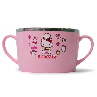 Hello Kitty Kids Stainless Steel Heat Insulation Soup Bowl