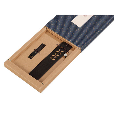 Business Gift Solid Wood Bookmark with USB Set  