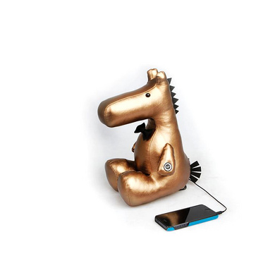 Golden Mini Toy Horse Phone Speaker Custom