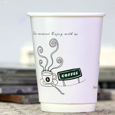 Disposable Paper Cups with Cover Custom
