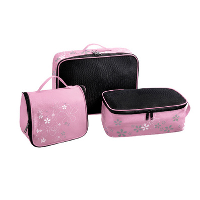A Three-piece Lady Travel Cosmetic Bags