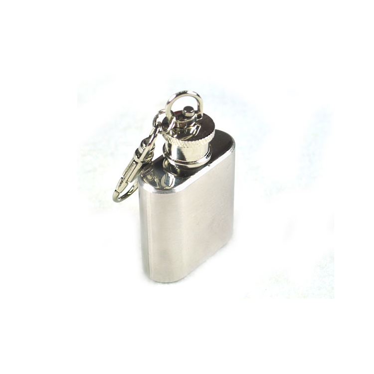 1oz Poratable Win Container Stainless Steel with Key Ring