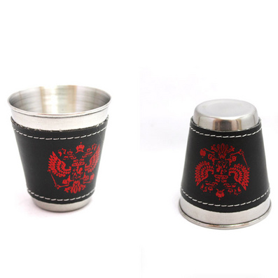 50ml Mini Beer Cup with Leather Cover