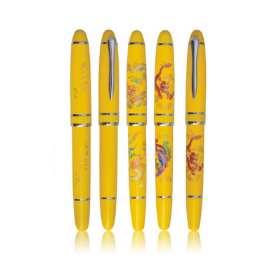 Chinese Characteristics Gift Yellow Porcelain Pen