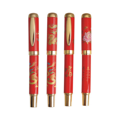 Business Gift Chinoiserie Red Porcelain Pen