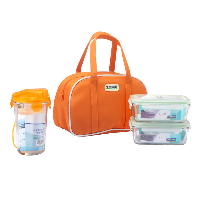 Glass Lunch Box and Cup Set