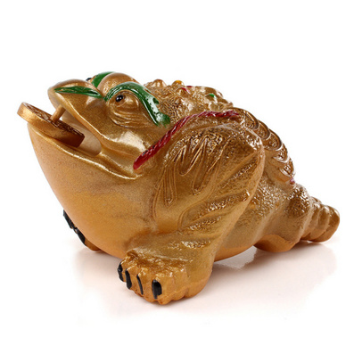 Resin Golden Toad Tea Favour Tea Accessories