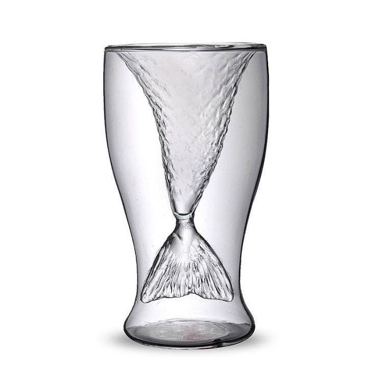 Custom 100ml Double Wall Glass Cup Thermal Insulation