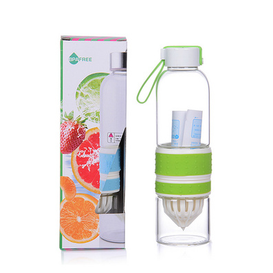 Portable and Practical Glass Water Bottle Juicing Cup 