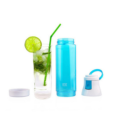 500ml Durable Detachable Glass Liner Plastic Water Bottle
