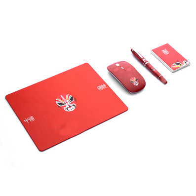 Chinese Style Mouse Pad Cordless Mouse Business Gift