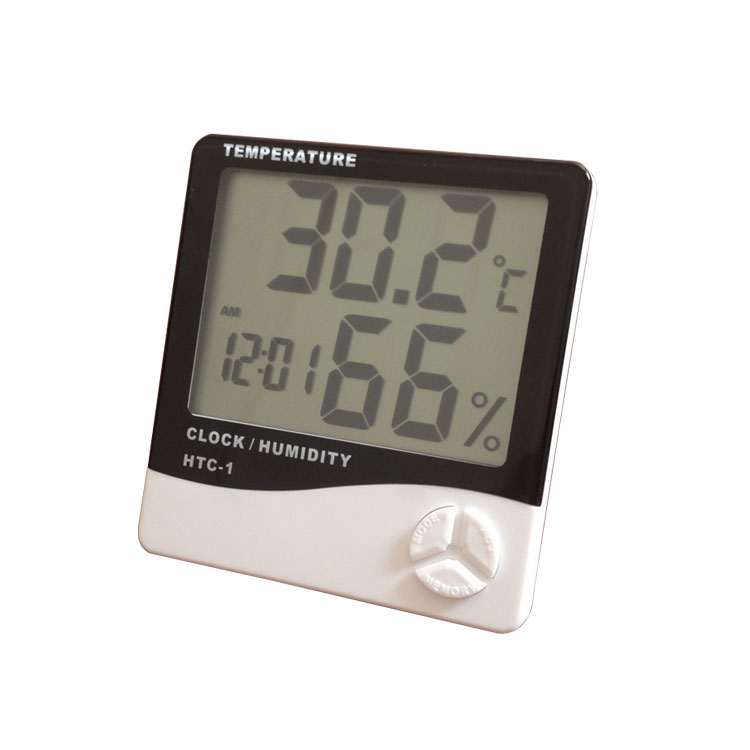 Large Screen Digital Clock Temperature Humidity Display