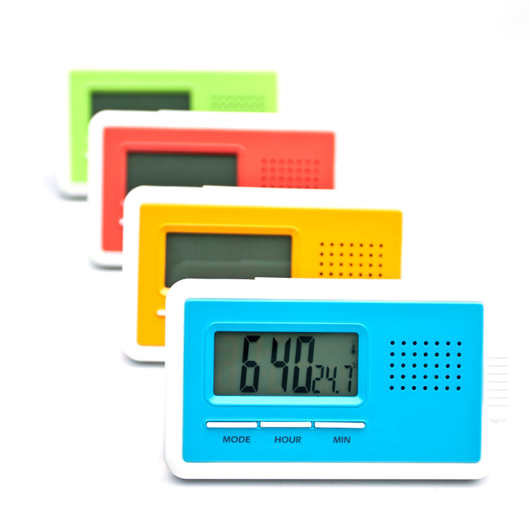 DC 3V Mini Blue Backlight Digital Clock Thermometer
