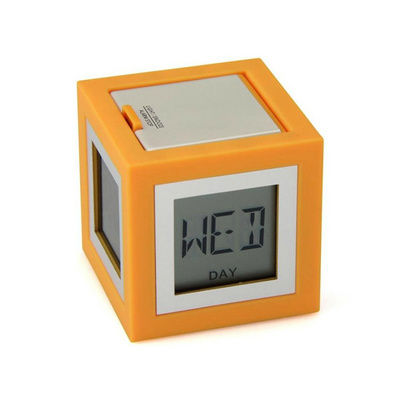 Lexon Cube Digital LED Clock Calendar Thermometer