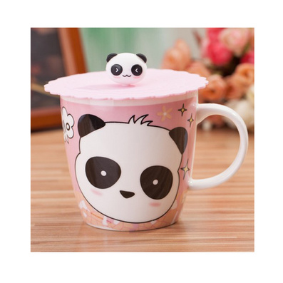 Cute Panda Ceramic Mug Custom with Lid