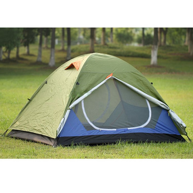 Outdoor Camping Double Door Silver Coating Tent